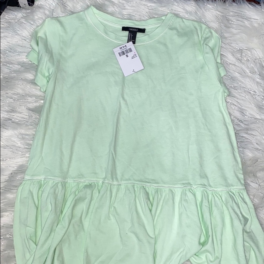 mint peplum top